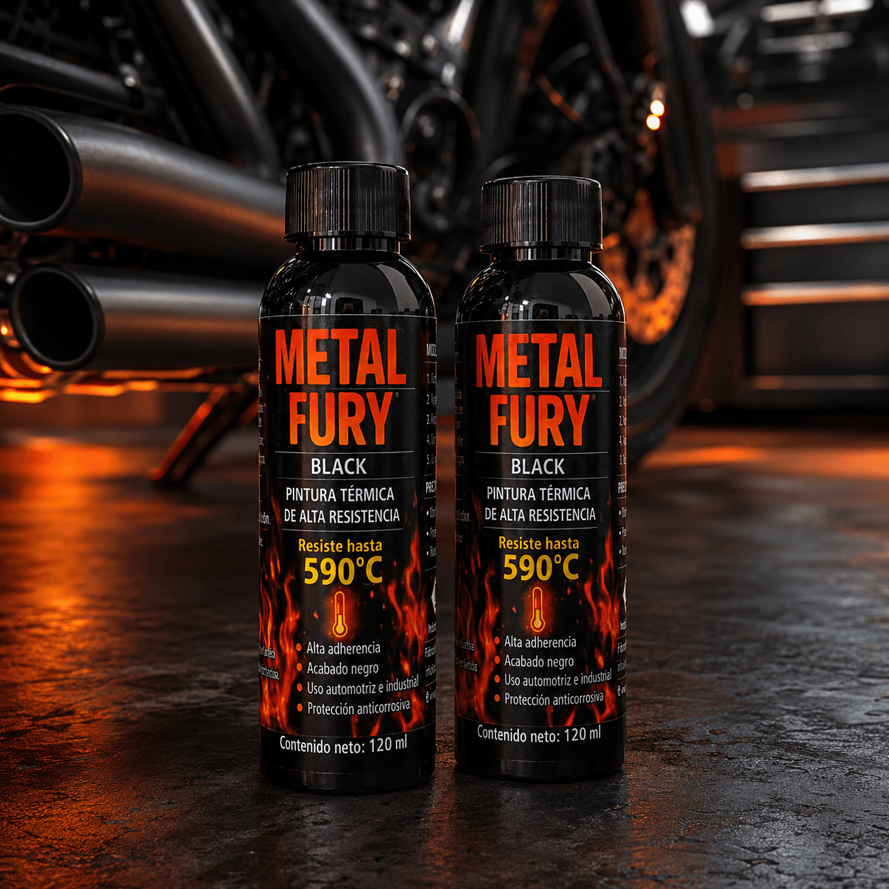 Metal Fury Black, pintura térmica negra